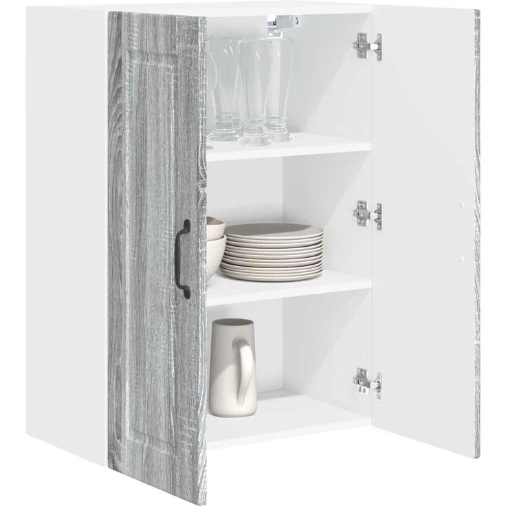 vidaXL Wandschrank PORTO Sonoma-Grau 60 x 31 x 80 cm Holzwerkstoff 885401 – Bild 3