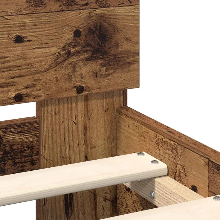 vidaXL Bettrahmen Altholz 75 x 190 cm Holzwerkstoff 8003736 – Bild 7