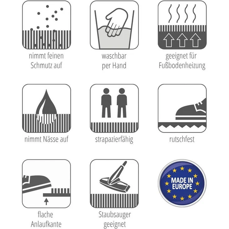 ASTRA Fußmatte Perle, rechteckig, Höhe: 9 mm, Türmatte, Schmutzfangmatte, waschbar, In und Outdoor – Bild 3