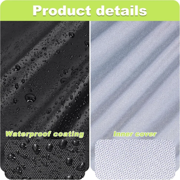 Stacking Outdoor Chair Cover Waterproof, Outdoor Patio Furniture Covers Stacked Chairs 210D, Lounge Chair Covers Outdoor Stack Chairs for All Weather Protection, Black, 25"L x 25"W x 47”H – Bild 4