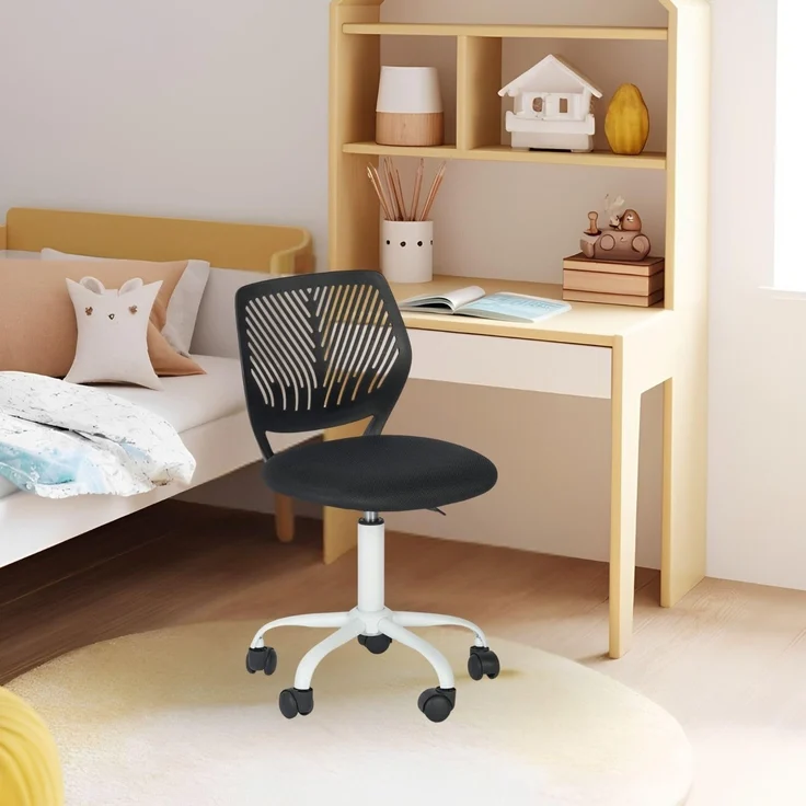 FurnitureR Kinderstuhl Schreibtisch Höhenverstellbar, bunter ergonomischer Jugendstuhl mit Rückenlehne und Armlehnen, Kinderstuhl mit 5 Rädern, für Kinder 3-10 Jahre alt, maximale Belastung 100 kg