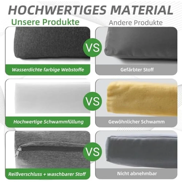 Mucola Sitzgruppe Aluminium Balkonset Lounge wetterfest Anthrazit Gartenliege Tisch Balkonmöbel Terrasse Outdoor-Möbel – Bild 6