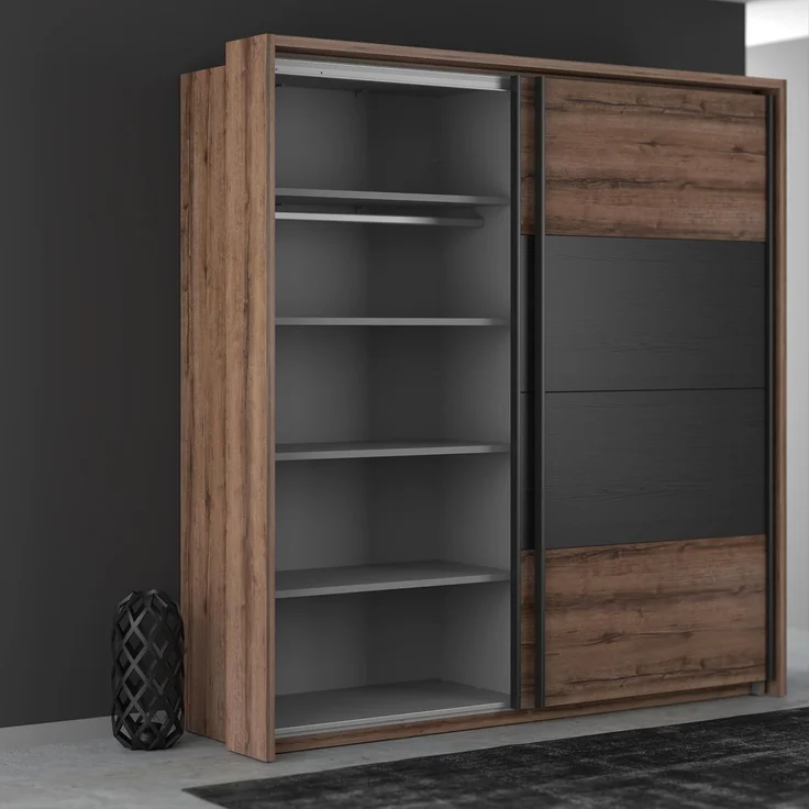 FORTE Extras Robes/Kds Einlegeböden, Holzwerkstoff, Grau, 97,8 x 42 x 2,2 cm – Bild 2