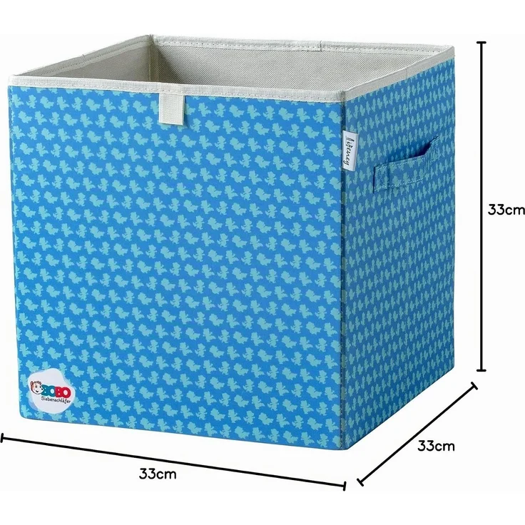LIFENEY meets Bobo Siebenschläfer Aufbewahrungsbox mit Streuprint für Kinder - Box mit dem beliebten Siebenschläfer zum Verstauen von Spielzeug - 33 x 33 x 33 cm passend für klassische Würfelregale – Bild 8