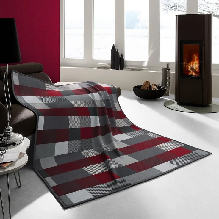 Wohndecke Wohndecke "Lecca", Erwin Müller, Baumwollmischung Karo – Bild 2