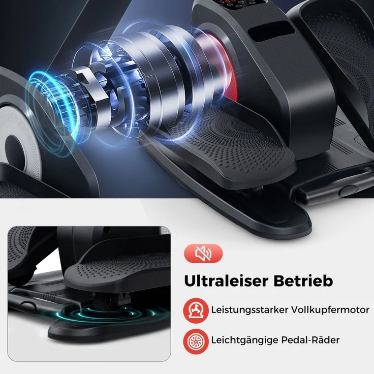 Ellipsentrainer Unter den Schreibtisch mit Anzeigemonitor & Fernbedienung Elektrischer Pedaltrainer – Bild 5