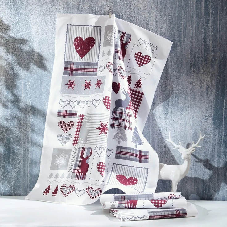 Erwin Müller Geschirrtuch Geschirrtuch 4er-Pack, Baumwolle Motiv – Bild 4