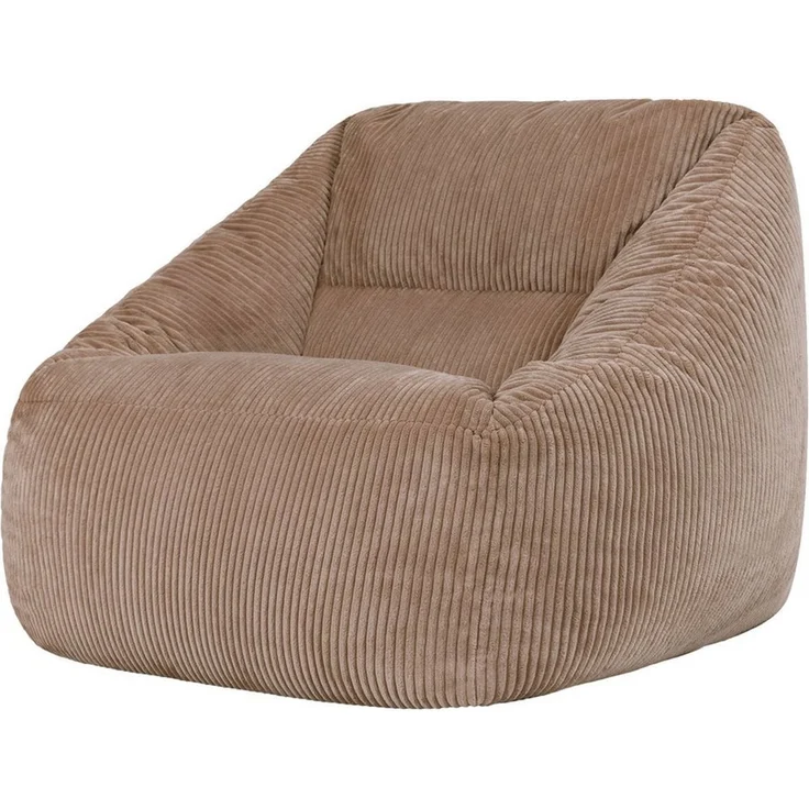 Icon Natalia Sitzsack Sessel für Erwachsene, Mokkabraun, Flauschiger Cord Stoff, Riesen Sitzsack Cord mit Füllung, Bean Bag Chair, Bequemer Sessel Wohnzimmer, Lounge, Schlafzimmer, Büro – Bild 1