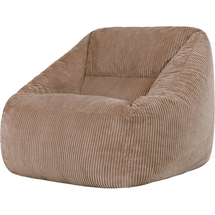 Icon Natalia Sitzsack Sessel für Erwachsene, Mokkabraun, Flauschiger Cord Stoff, Riesen Sitzsack Cord mit Füllung, Bean Bag Chair, Bequemer Sessel Wohnzimmer, Lounge, Schlafzimmer, Büro