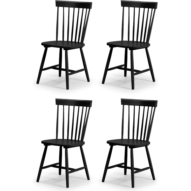 Julian Bowen 4er-Set Torino-Stühle, Schwarz