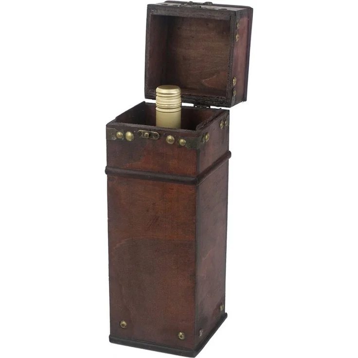 HMF Geschenkbox Vintage Weinbox, Geschenkkiste für besondere Anlässe, Deko Geschenk aus Holz für 1 Weinflasche, Hochformat, Frankreich – Bild 2