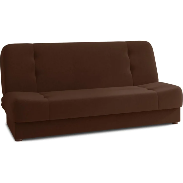 Schlafsofa Sena - Sofa mit Schlaffunktion und Bettkasten, Velours Stoff, Bettsofa mit Bonell-Federkern, Couch (Braun (Manila 04)) – Bild 2