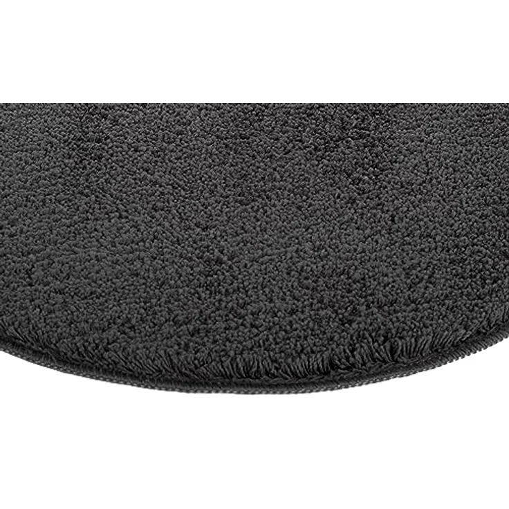 Brandsseller Badematte Rund Ø 60 cm Badteppich Badvorleger Badezimmerteppich Duschvorleger Schwarz – Bild 5