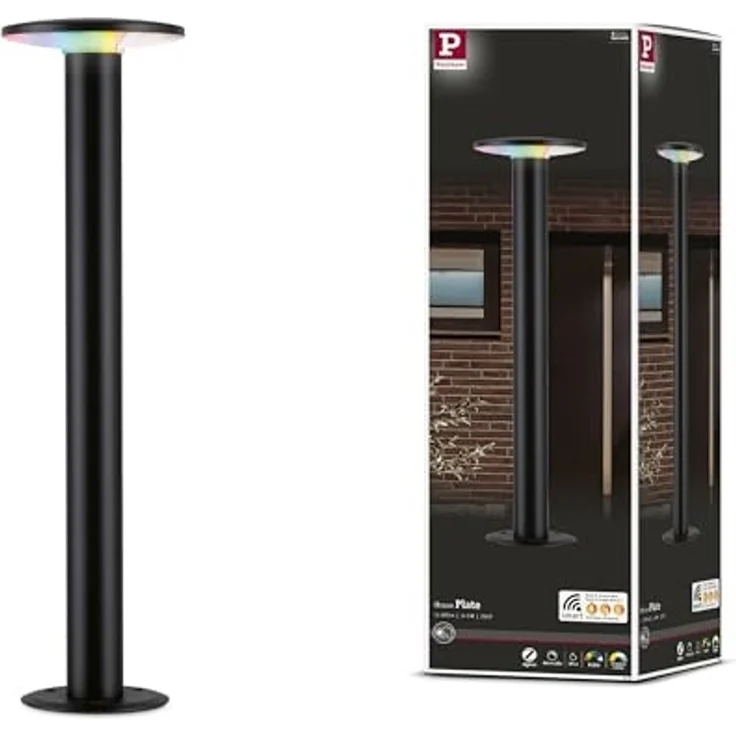 Paulmann 94756 LED Pollerleuchte Zigbee Plate RGBW Anthrazit – Bild 1