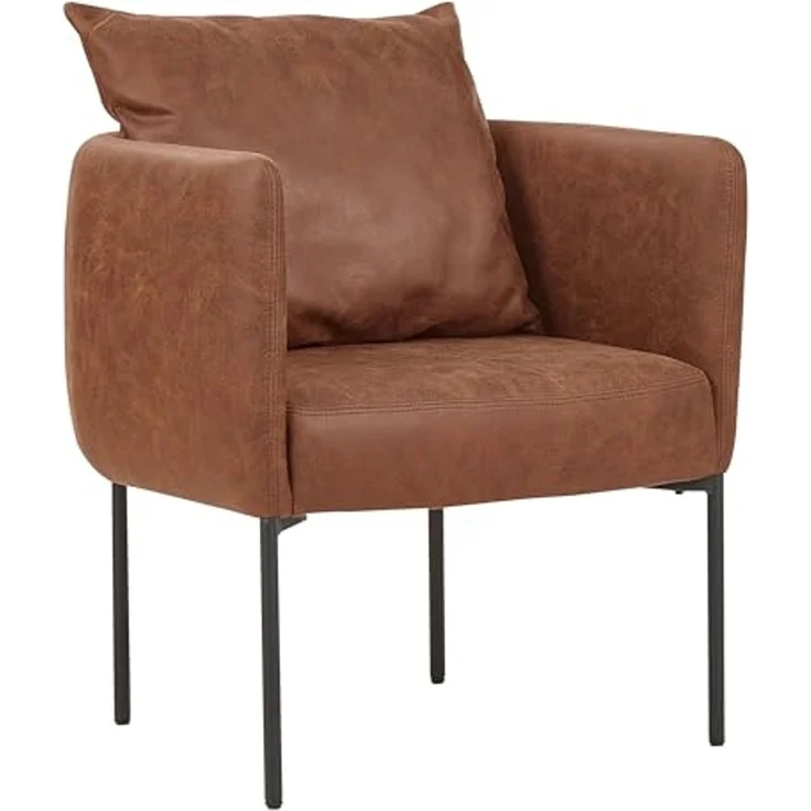 Sessel MALMOS Kunstleder Braun – Bild 1