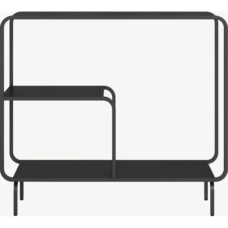 Konsolentisch Færder Metall 92 x 33 x 82 cm Schwarz [en. casa] – Bild 5