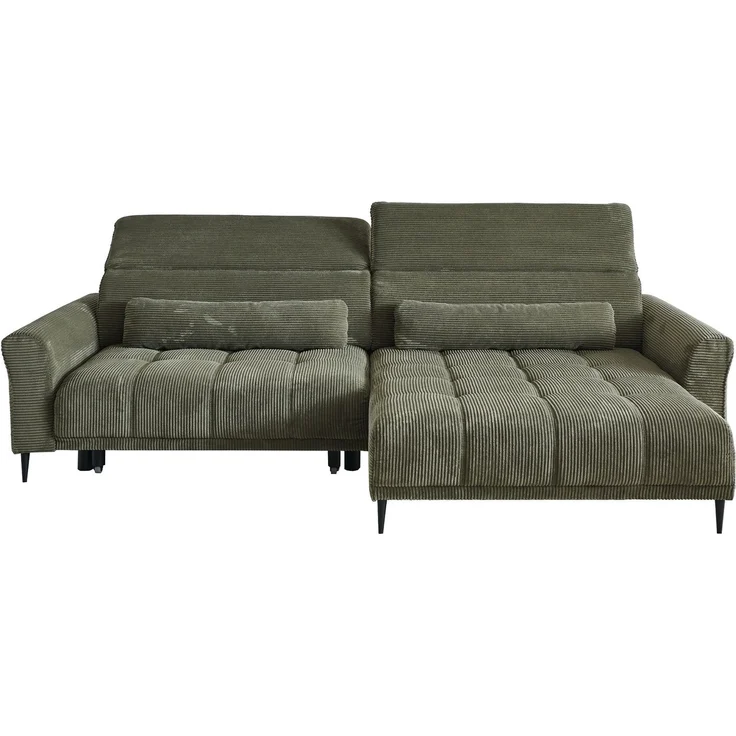 Komfort-Wohnlandschaft Lilly / Logan, Cord, Grün, 277 x 108 x 179 cm – Bild 1