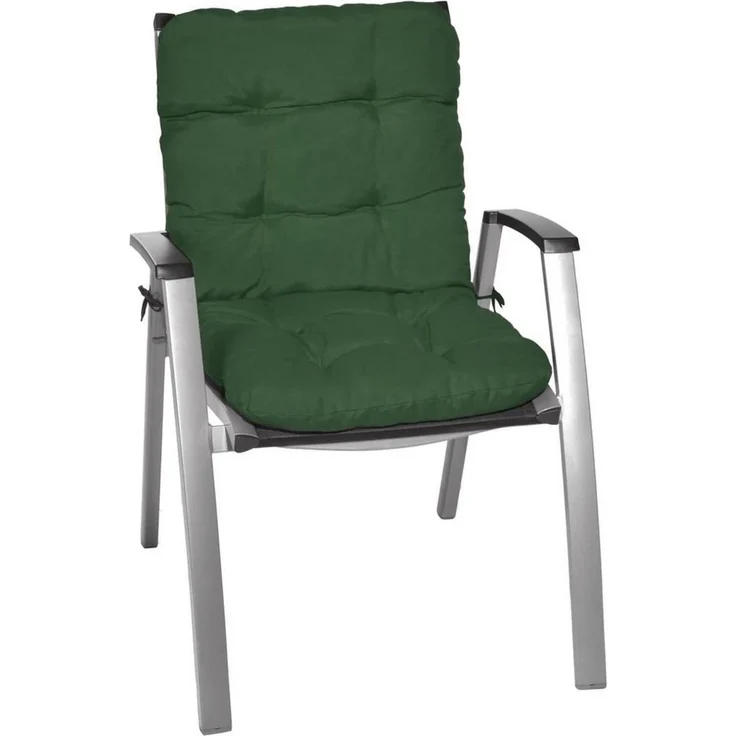 Beautissu Sitzauflage 6er Set Niedriglehner Auflagen Set Flair NL, 100 x 50 x 8 cm, Dunkelgrün, 6er Sitzkissen Niederlehner, Sitzpolster Gartenstuhl & Gartenmöbel – Bild 3