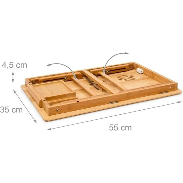 Bambus Betttablett mit Leseklappe 10019147 – Bild 6