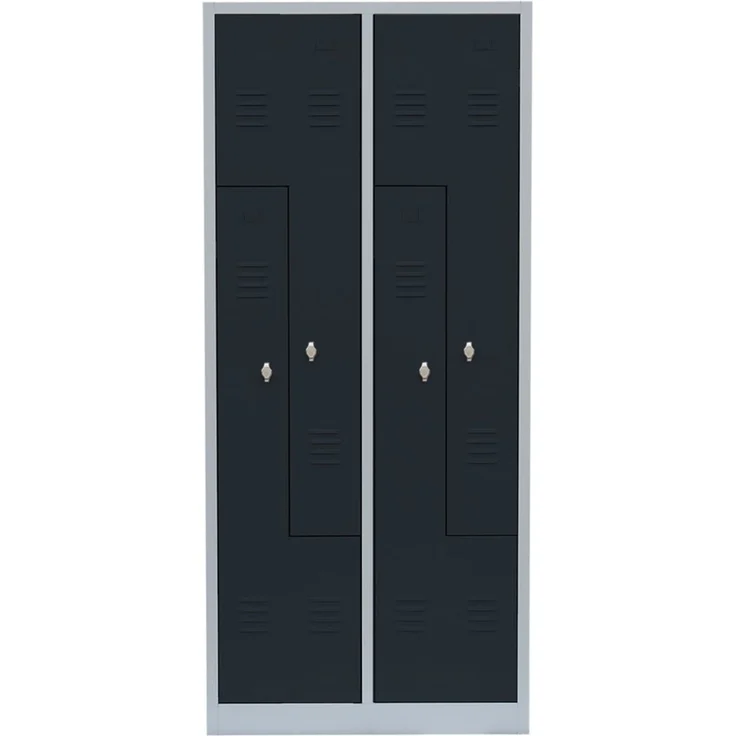 Steelboxx Spind 4er Spind Z-Garderobenschrank - 4 Abteile - Umkleideschrank (1-St) Komplett verschweißt und montiert – Bild 2