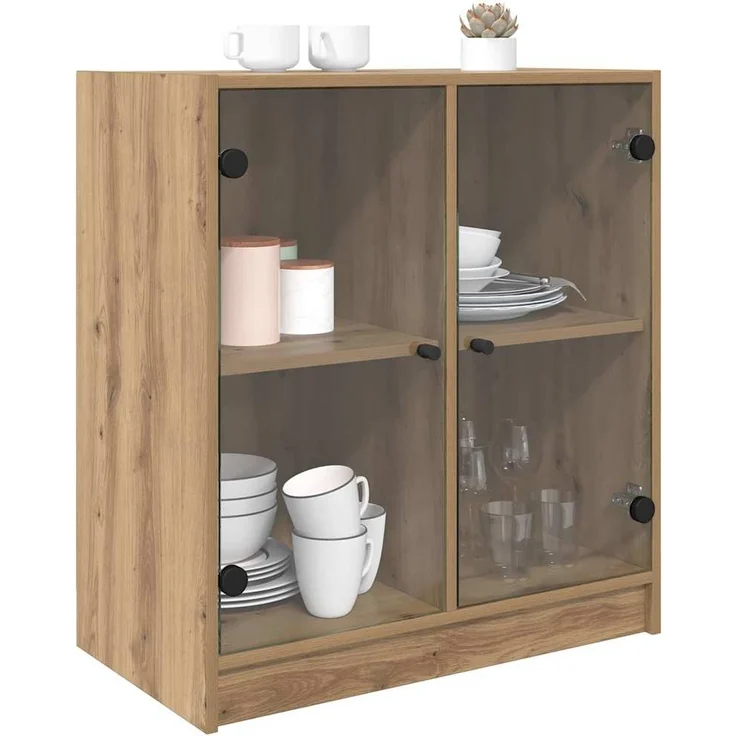 vidaXL Seitenschrank Artisan-Eiche 68 x 37 x 75,5 cm Holzwerkstoff 886247 – Bild 2