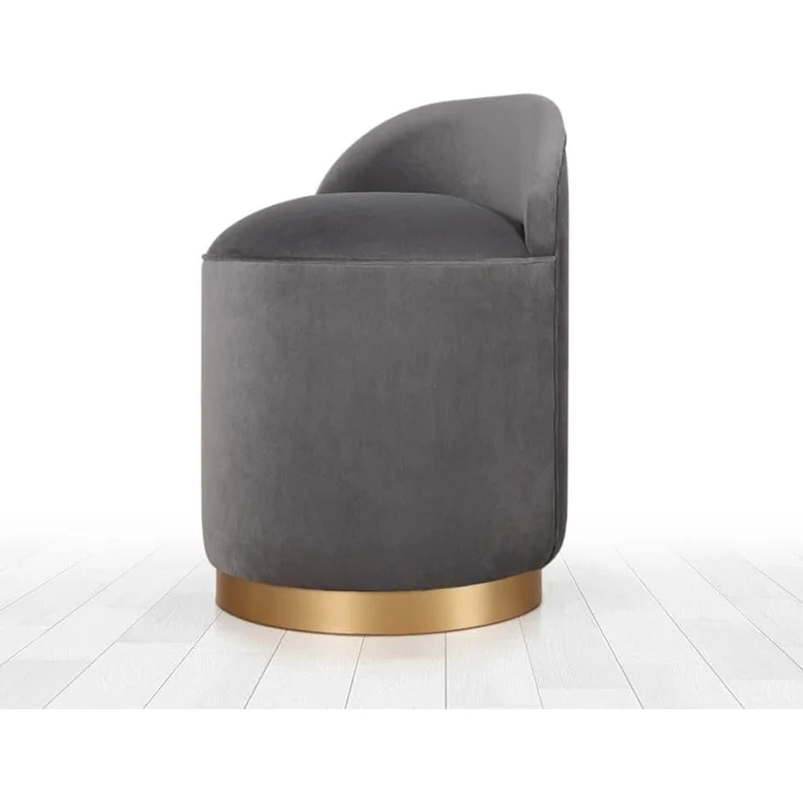 Hanah Home 'Dover - Dark Grey' Pouffe, Dunkelgrau, 45 x 50 x 45 cm – Bild 1