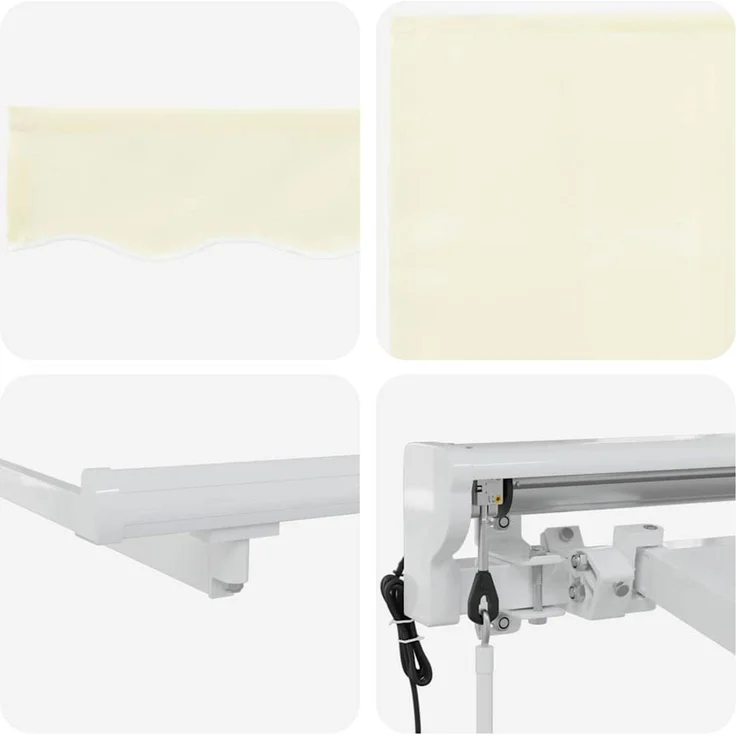 vidaXL Einziehbare Markise Creme 300 x 200 cm Aluminium und Stoff 3329482 – Bild 7