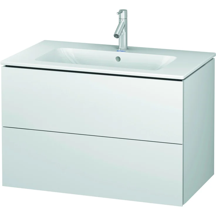 Duravit Waschbeckenunterschrank L-Cube, 82 cm, Weiß matt, schmal mit Schubladen für kompaktes Badezimmer
