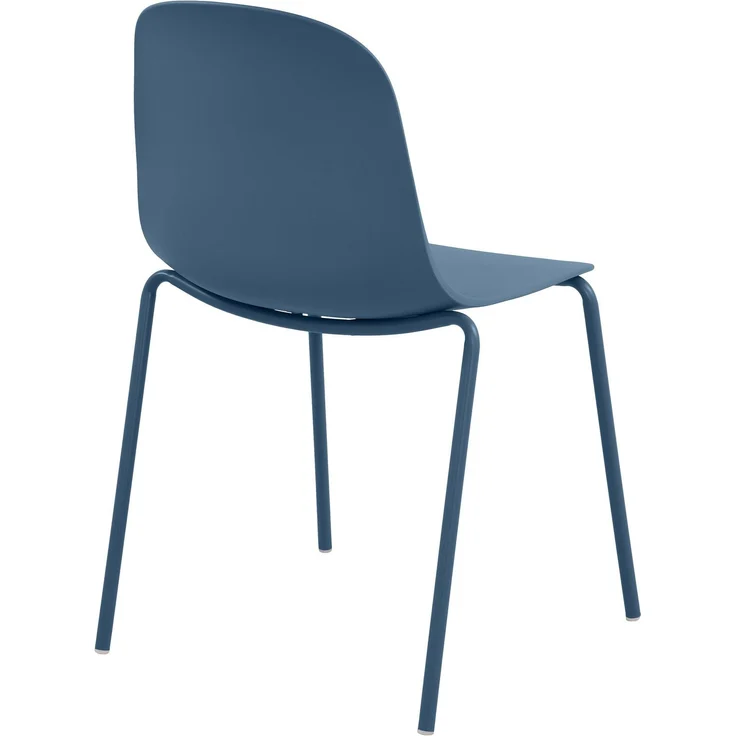 CLP Stapelstuhl Hardin mit ergonomischer Kunststoffschale und stabilem Metallgestell - Farbe:blau – Bild 6