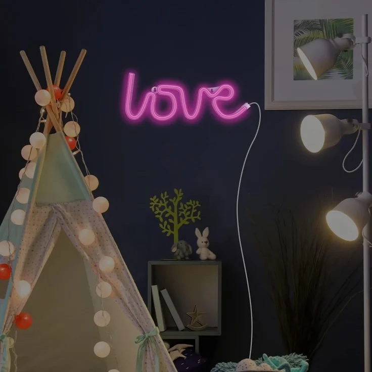 Forever Light Neon LED-Leuchte LOVE pink – FLNE05 – Bild 2