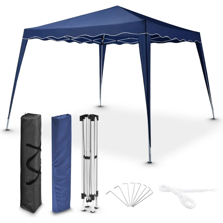 Juskys 'Vivara' Faltpavillon mit Tasche, höhenverstellbar, UV50+ & wasserabweisend, Stahl / Polyester blau, 3x3 m – Bild 1