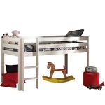 Vipack 'Pino' Halbhochbett weiß