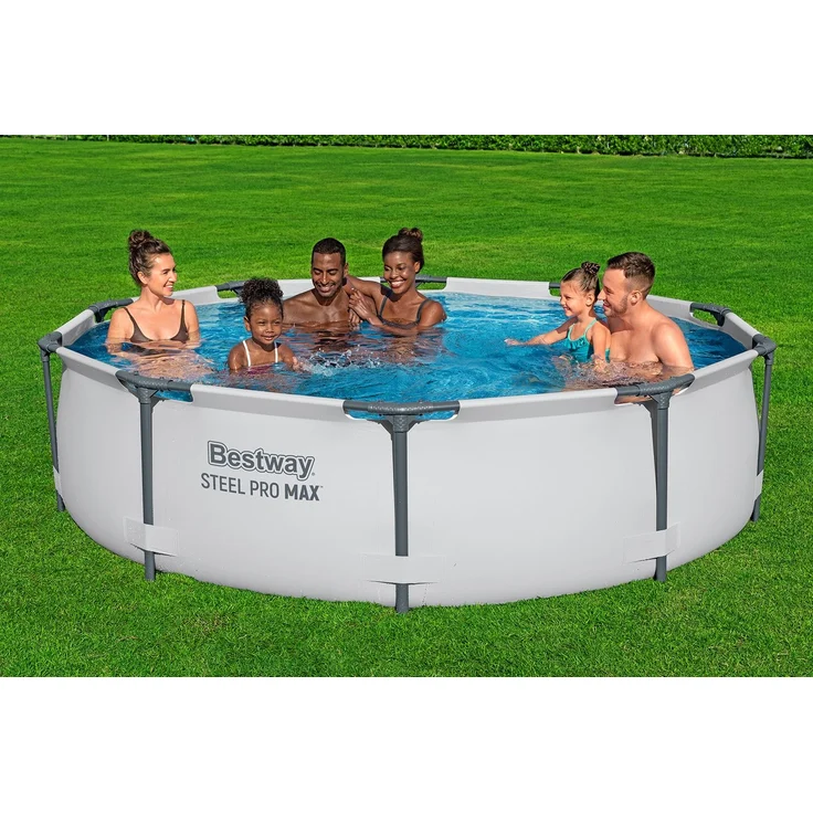 Bestway 'Steel Pro Max Ø 305 x 76 cm' Frame Pool Komplett Set mit Filterpumpe und Zubehör – Bild 2