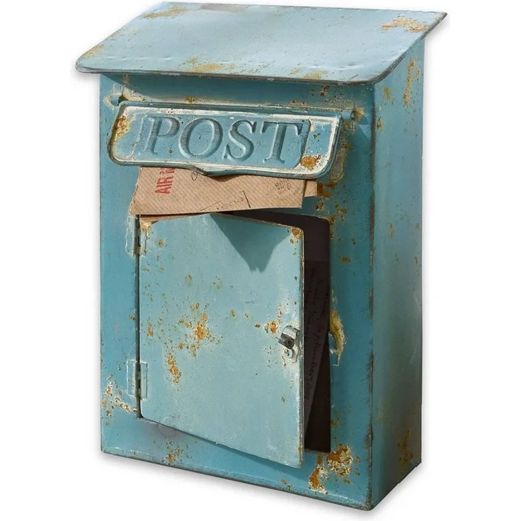 Mirabeau Organizer Deko-Briefkasten Boîte Postale antikblau