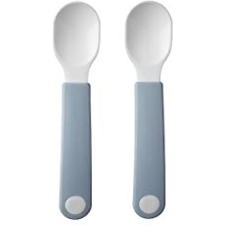 Mepal Set Lernlöffel Mio, Kinderbesteck, Kunststoff, 2 Stück, für 1 Person, light blue, 7. 2 cm, spülmaschinenfest, mikrowellengeeignet, 108031015600