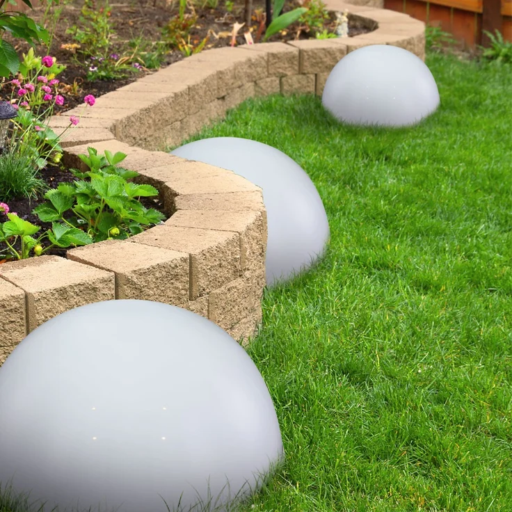 2er Set LED Solar Kugelleuchten, Durchmesser 20 cm, – Bild 4