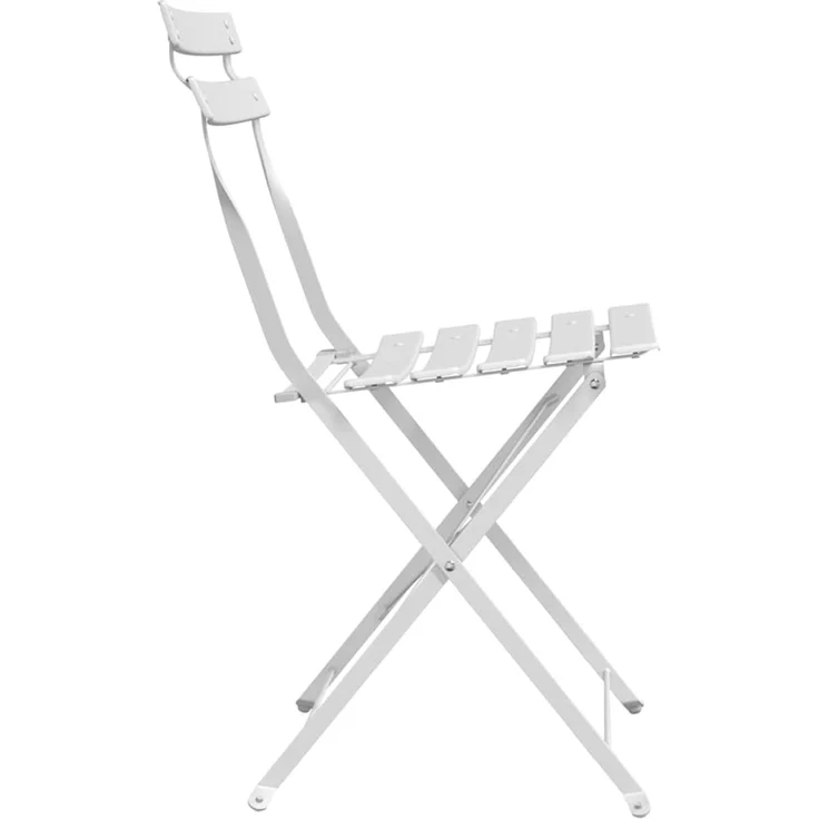 vidaXL Gartenklappstuhl 2 pcs Weiß 42 x 46 x 82cm Metall 42002956 – Bild 5