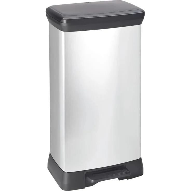 curver Mülleimer 50,0 l silbermetallic