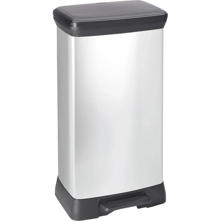 curver Mülleimer 50,0 l silbermetallic