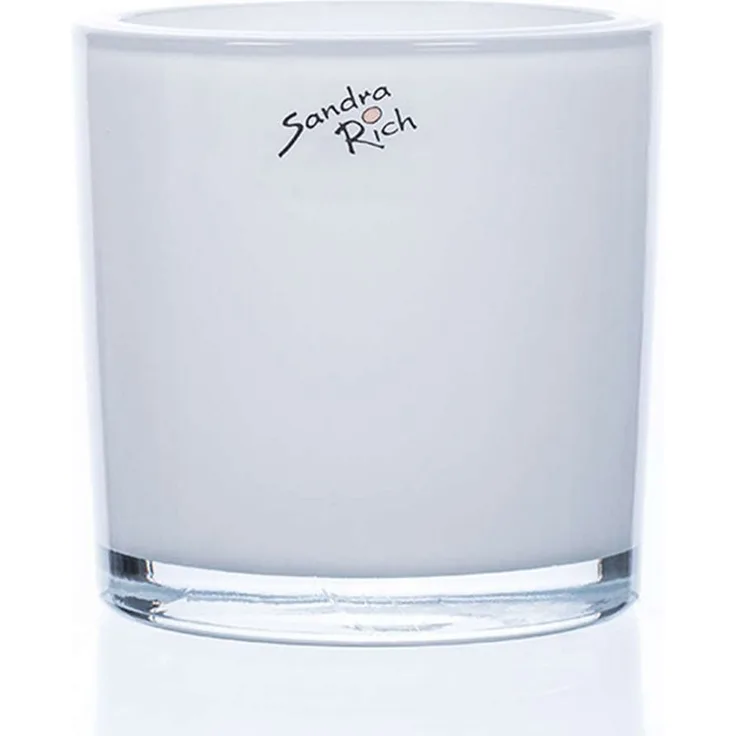Sandra Rich Übertopf SANDRA RICH, Glasübertopf WEISS "cylindrical heavy Pot H 10cm/10cm"