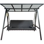 Primaster Hollywoodschaukel Madeira Stahl Gartenschaukel schwarz Sonnendach