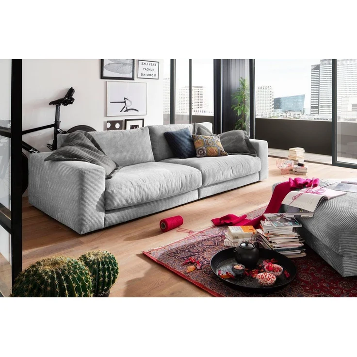 Places of Style Big-Sofa Enisa, legere Polsterung B/T/H: 290/127/85 cm, Zeitloses und stylisches Loungemöbel, in Fein- und Breitcord – Bild 2