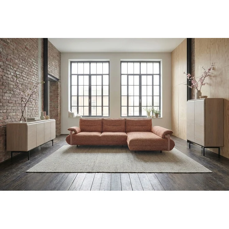 KAWOLA Ecksofa ANISSA Stoff rostbraun manuelle Rückenverstellung Longchair rechts 84 x 185 x 297 cm – Bild 4