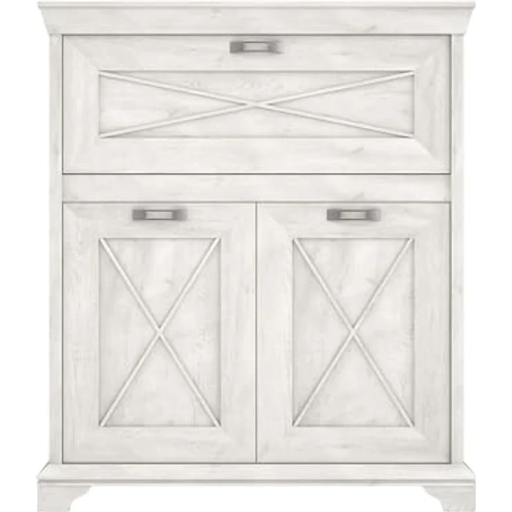 FORTE Kashmir Kommode, Holzwerkstoff, Weiß/Beige, 123 x 143,3 x 48,2 cm – Bild 4