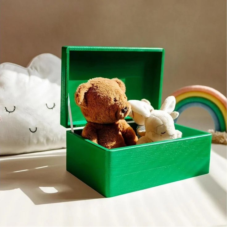 Creative Deco Holzkiste mit Deckel Groß Erinnerungsbox Baby Holzbox 30 x 20 x 14 cm, mit Scharnieren – Bild 2