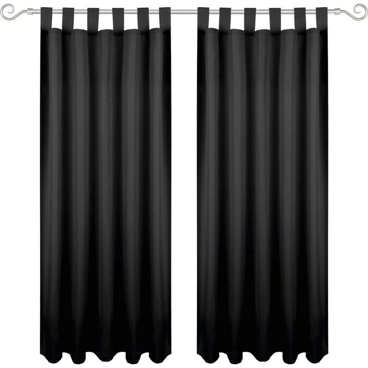 Bestlivings Gardine "Ellen" mit Schlaufen (2 St), Schlaufe, blickdicht, Polyester, einfarbig, modern, waschbar bei 30°C – Bild 5