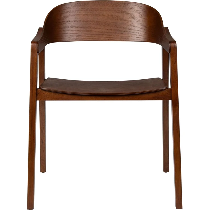 DutchBone Esszimmerstuhl Westlake 2er-Set, Walnuss aus Eichenholz Braun 58x52x76 cm – Bild 2