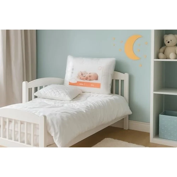 texpot Kinderbettdecke + Kopfkissen Babybett Bettset Steppung weiß – Bild 2