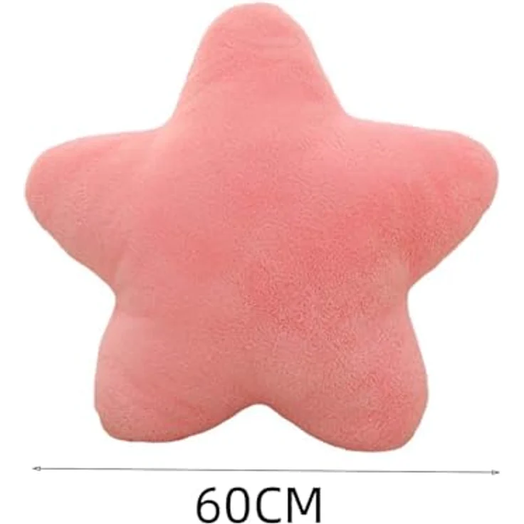 Kuschelkissen Kinder Sternkissen, Plüsch Kissen Dekokissen für kuschelecke kinderzimmer, Weiche Flauschige Sternform Zierkissen Sofakisse für Heimdekoration (Rosa,60cm) – Bild 8