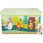Große Spielzeug- und Staubox sowie Sitzbank fürs Kinderzimmer, Waldtiere, 60 x 30 x 35 cm, von Bieco